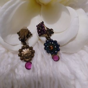 Dangled clip on earrings